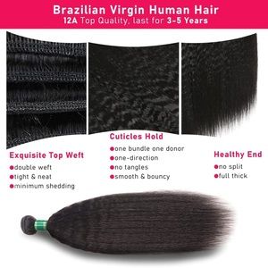 Human Hair Bundles 22 inches kinky curly/kinky straight top grade 12A